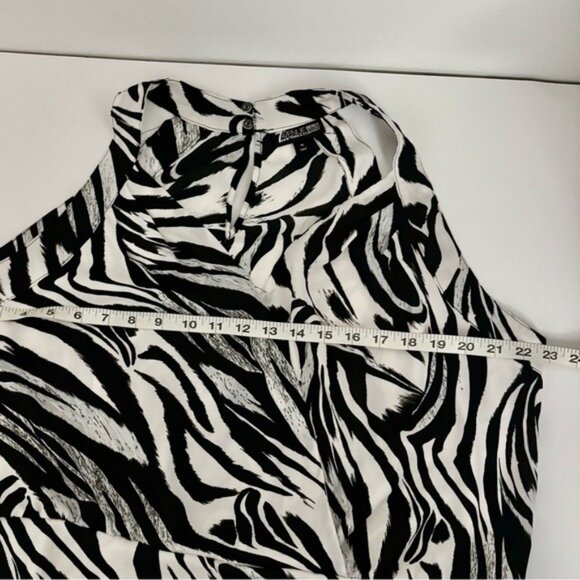 New York & Company Top XL Tank Zebra Print Wrap Going Out Streetwear Festival - Picture 9 of 9